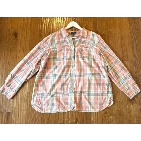 Lauren Jeans Co. pink plaid button down 2x - Picture 10 of 10